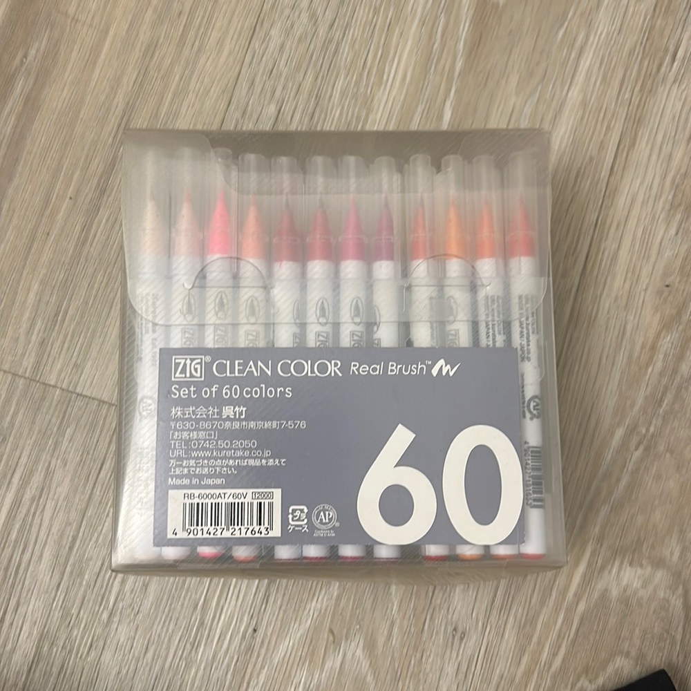 Kuretake ZIG CLEAN COLOR Real Brush 60 Colors set